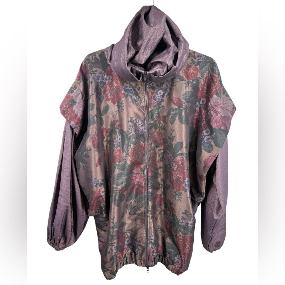 Ann Original Seattle Jacket Size XL Hand Painted Abstract Art Multi-Colored